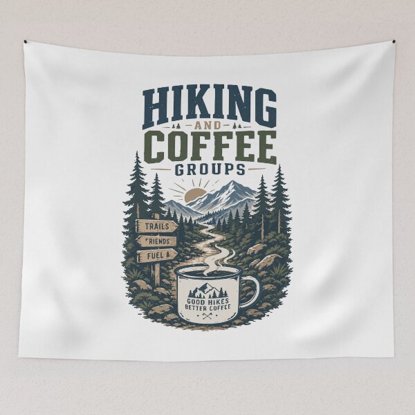 Item preview, Midlife Hiking Friends Retro Trail Club Design designed and sold by JansenGS.