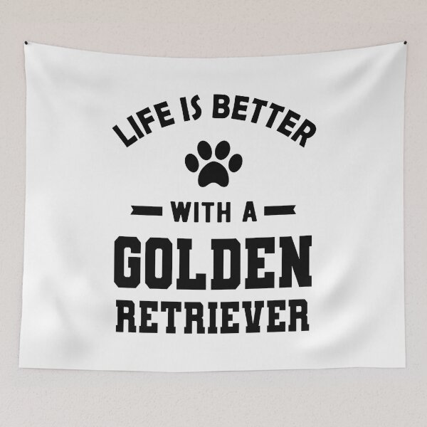 Item preview, Life Is Better With A Golden Retriever Dog Paw Print designed and sold by GiaoCalonas.