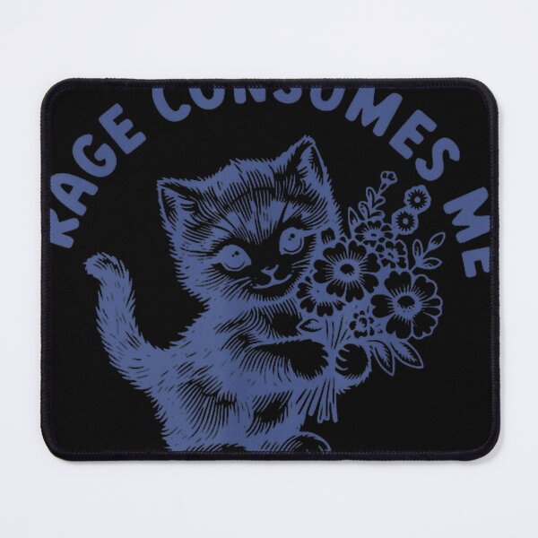 Item preview, Rage Consumes Me Cat Flower Cute Kitty Cat Meme designed and sold by Tritonia-1989.