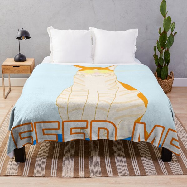 Item preview, Orange Cat meme feed me designed and sold by Raiserdesign33.