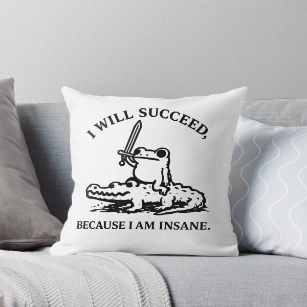 Item preview, I Will Succeed Because I Am Insane Frog T-Shirt designed and sold by teemix.