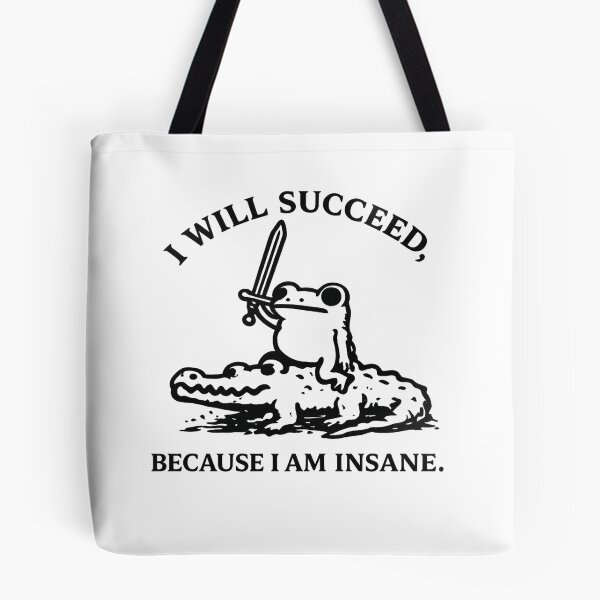 Item preview, I Will Succeed Because I Am Insane Frog T-Shirt designed and sold by teemix.