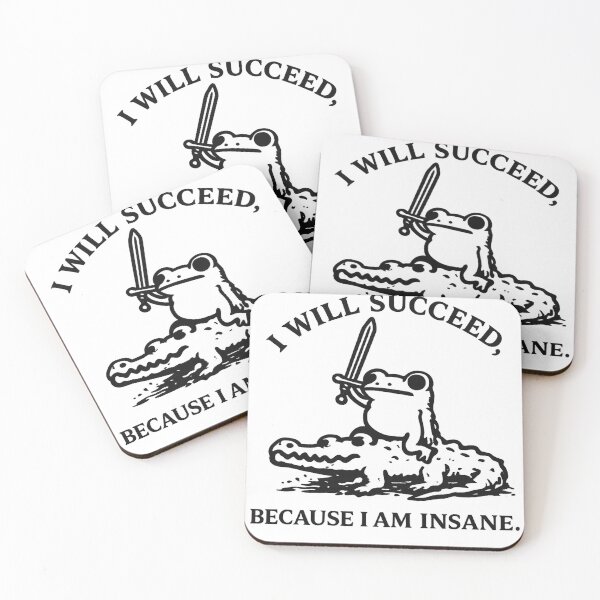 Item preview, I Will Succeed Because I Am Insane Frog T-Shirt designed and sold by teemix.