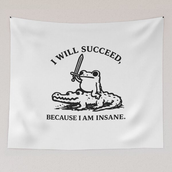 Item preview, I Will Succeed Because I Am Insane Frog T-Shirt designed and sold by teemix.
