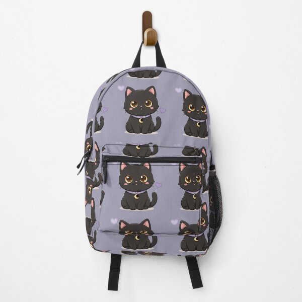 Item preview, Kawaii Black Cat with Moon Collar | Cute Chibi Magical Kitty Illustration designed and sold by Mousy17.