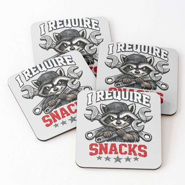 Item preview, I Require Snacks Funny Raccoon Mechanic designed and sold by WearTheVibe Store.