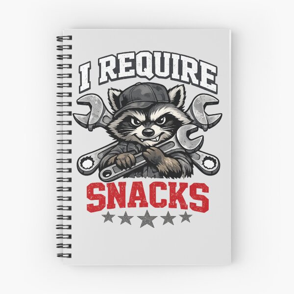 Item preview, I Require Snacks Funny Raccoon Mechanic designed and sold by WearTheVibe Store.