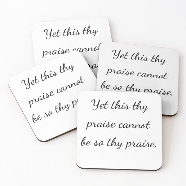 Item preview, “Yet this thy praise cannot be so thy praise,” - handwriting black designed and sold by ariksworld.
