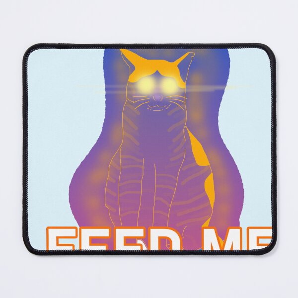 Item preview, Super Mad Cat meme feed me designed and sold by Raiserdesign33.