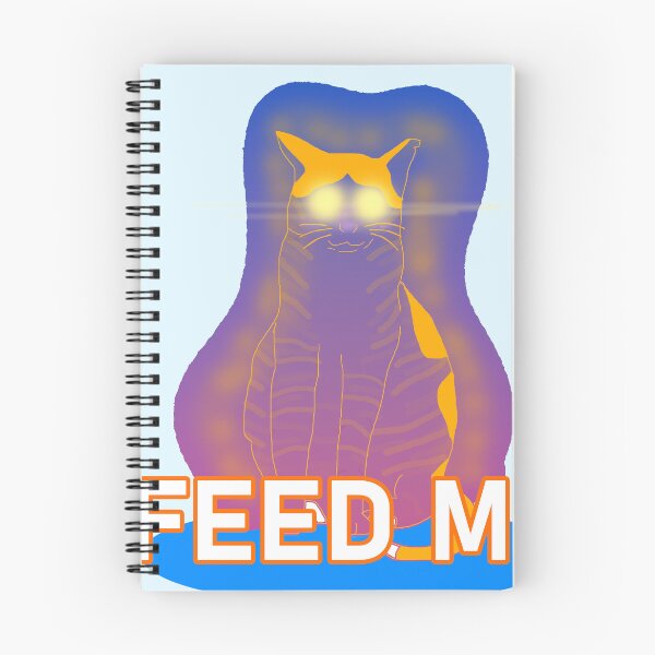 Item preview, Super Mad Cat meme feed me designed and sold by Raiserdesign33.
