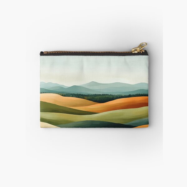 Item preview, Abstract Painterly Landscape Rolling Hills Modern Nature Art designed and sold by Myra365Art.
