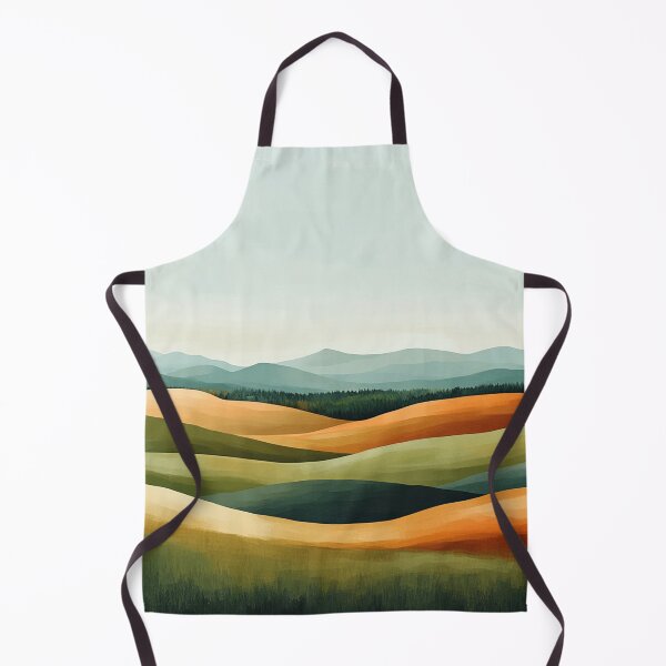 Item preview, Abstract Painterly Landscape Rolling Hills Modern Nature Art designed and sold by Myra365Art.