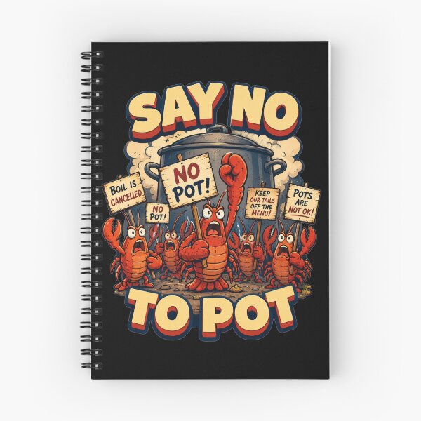 Item preview, Say No To Pot Protest Rally Cartoon Art Funny Seafood Lovers Gift for Crab Lovers designed and sold by Nightarel.