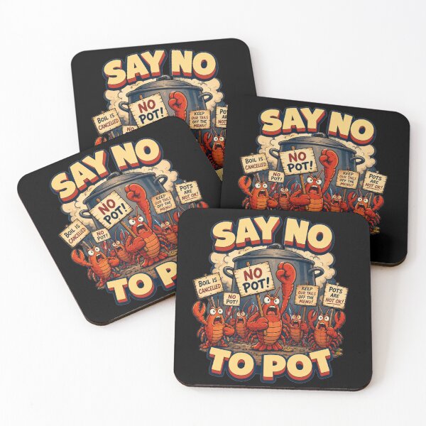 Item preview, Say No To Pot Protest Rally Cartoon Art Funny Seafood Lovers Gift for Crab Lovers designed and sold by Nightarel.