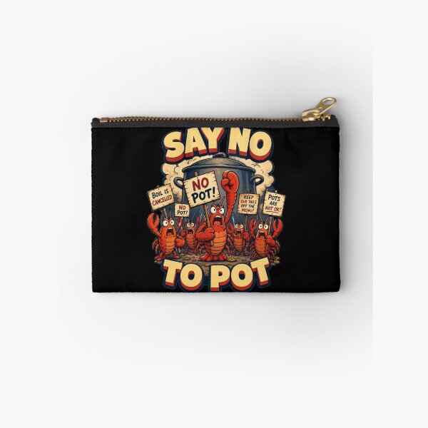 Item preview, Say No To Pot Protest Rally Cartoon Art Funny Seafood Lovers Gift for Crab Lovers designed and sold by Nightarel.