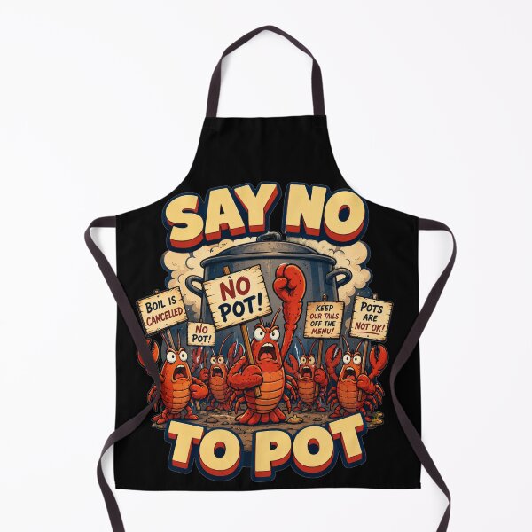 Item preview, Say No To Pot Protest Rally Cartoon Art Funny Seafood Lovers Gift for Crab Lovers designed and sold by Nightarel.