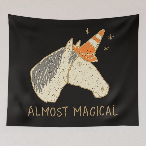 Item preview, Almost Magical Traffic Cone Unicorn Horse Funny Quote designed and sold by Studio Bootleg.