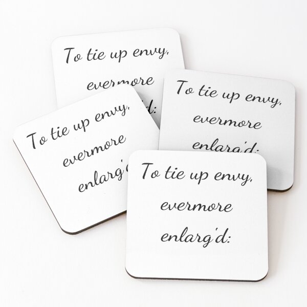 Item preview, “To tie up envy, evermore enlarg'd:” - handwriting black designed and sold by ariksworld.