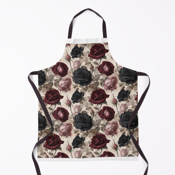 Artikelvorschau, Dunkles Cottagecore-Muster mit dunklen Rosen | Gotische Vintage-Rosen entworfen und verkauft von Mousy17.