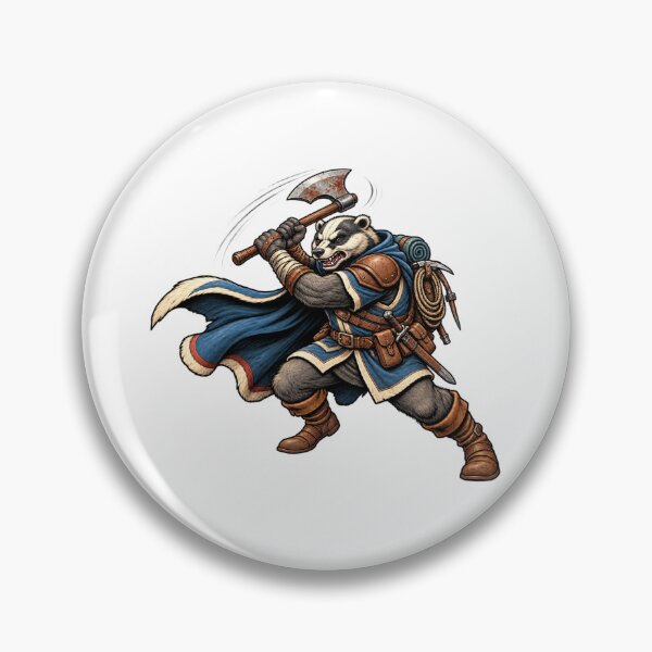 Item preview, Badger Warrior | Fierce Medieval Badger Adventurer | Fantasy Axe Fighter designed and sold by MrDev.