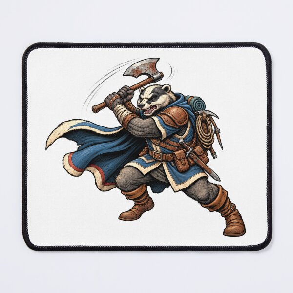 Item preview, Badger Warrior | Fierce Medieval Badger Adventurer | Fantasy Axe Fighter designed and sold by MrDev.