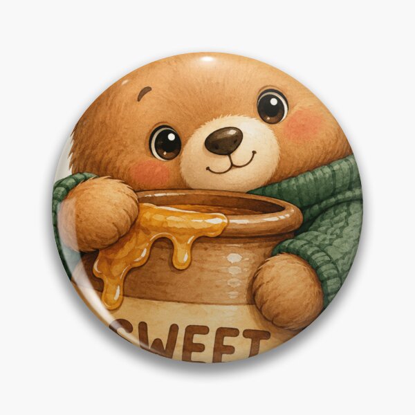 Item preview, Cute Kawaii Honey Bear with Sweet Jar Green Sweater designed and sold by WearTheVibe Store.