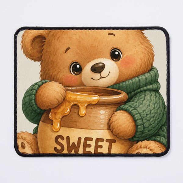 Item preview, Cute Kawaii Honey Bear with Sweet Jar Green Sweater designed and sold by WearTheVibe Store.