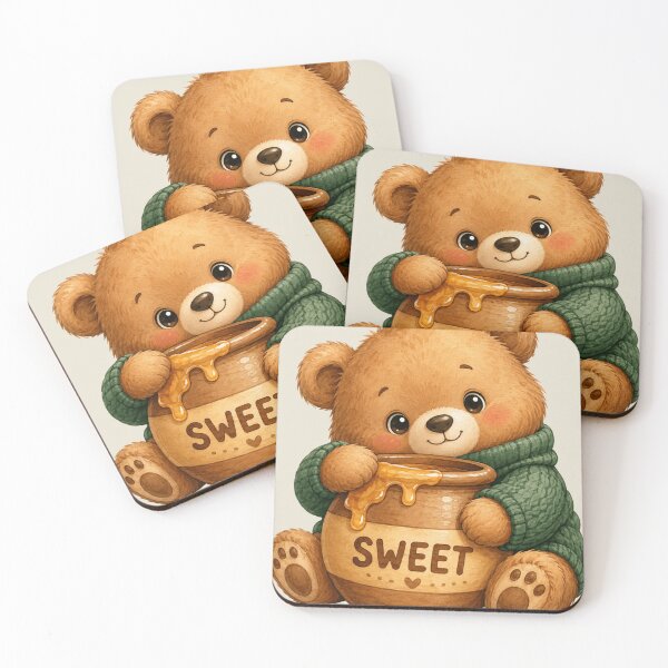 Item preview, Cute Kawaii Honey Bear with Sweet Jar Green Sweater designed and sold by WearTheVibe Store.