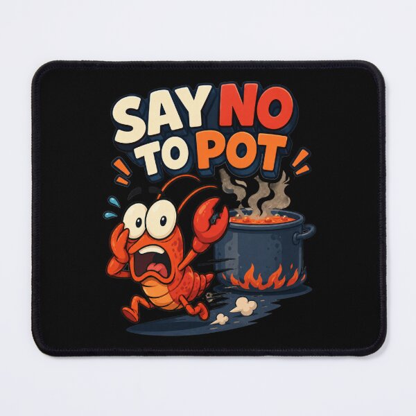 Item preview, Say No To Pot Panicked Cartoon Escape Art Funny Seafood Lovers Gift for Crab Lovers designed and sold by Nightarel.