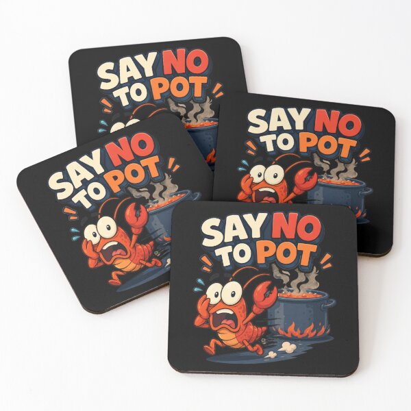 Item preview, Say No To Pot Panicked Cartoon Escape Art Funny Seafood Lovers Gift for Crab Lovers designed and sold by Nightarel.