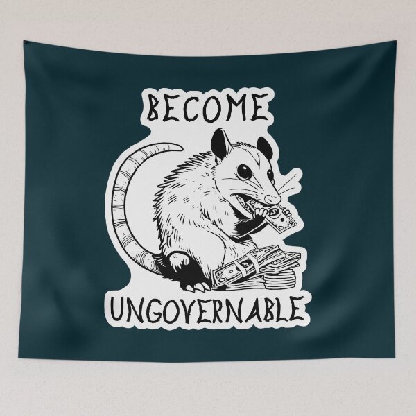 Item preview, Become Ungovernable Opossum - Cute Meme designed and sold by LoicThiessen.