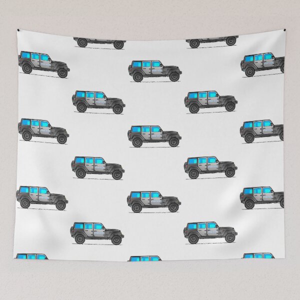 Item preview, 4X4 Police Patrol Vehicle Cartoon Design designed and sold by Stetson-Hackett.