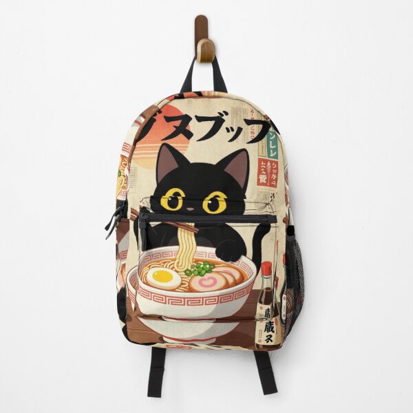 Item preview, Vintage Black Cat Eating Ramen Poster – Kawaii Japanese Noodle Art Graphic designed and sold by BLUESKY11a.