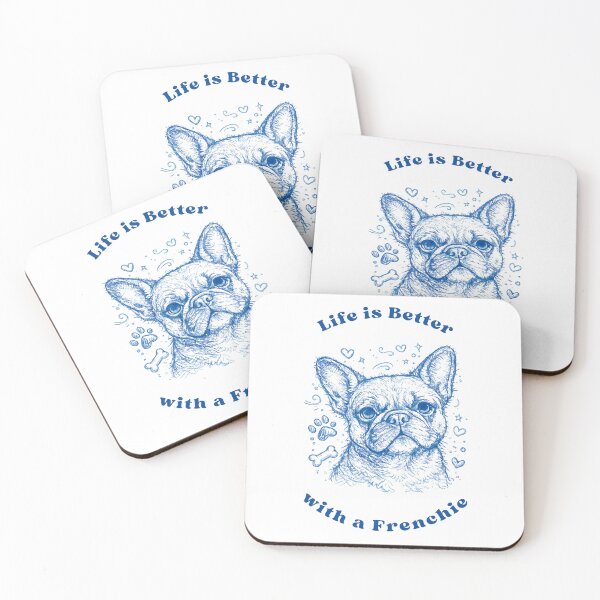 Item preview, Life is Better with a Frenchie doodle designed and sold by GryThunes.