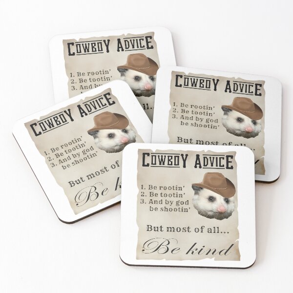 Item preview, Cowboy Advice - Rootin Tootin Shootin Possum Cowboy  designed and sold by LoicThiessen.