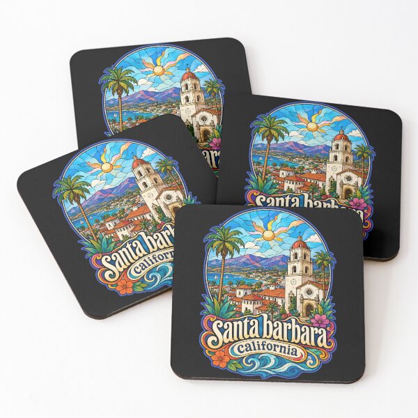 Item preview, Santa Barbara California USA Stained Glass Art designed and sold by TomFrontierArt.