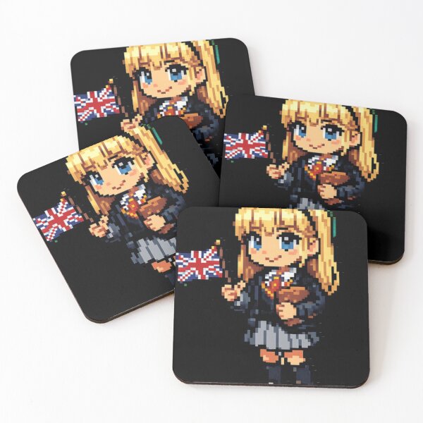 Item preview, Pixel Amelia Ai Schoolgirl Meme Retro British Inte designed and sold by Reljadesign.