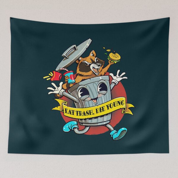 Item preview, Eat Trash Die Young Vintage Cartoon  designed and sold by LoicThiessen.