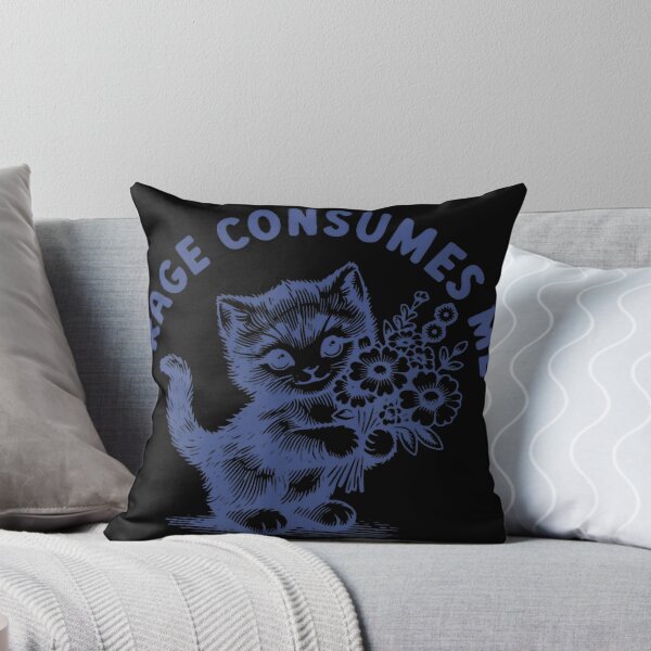 Item preview, Rage Consumes Me Cat Flower Cute Kitty Cat Meme designed and sold by CharlieSusanss.
