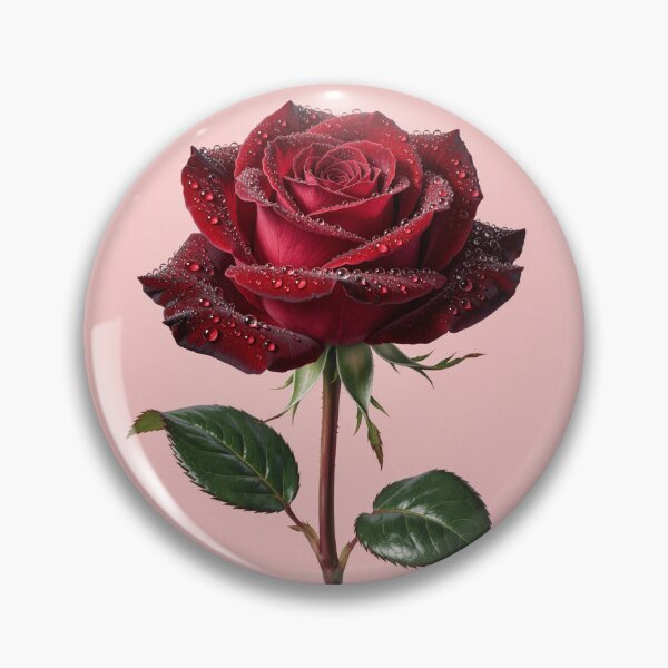 Item preview, Dew-Kissed Crimson Rose Bloom designed and sold by CooksCreators.