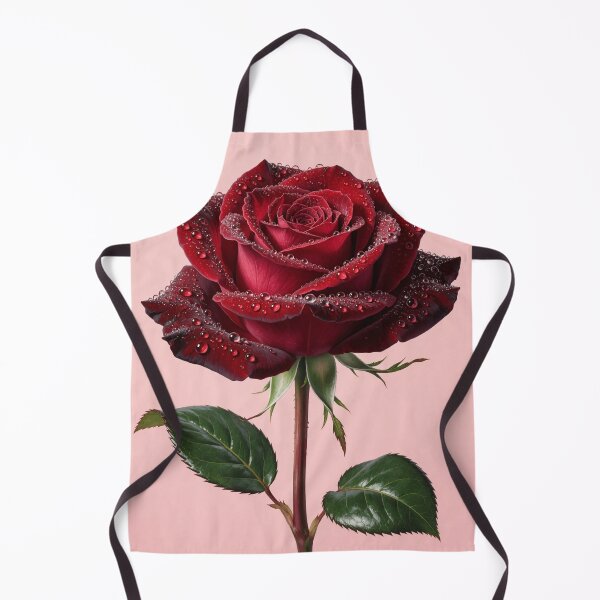 Item preview, Dew-Kissed Crimson Rose Bloom designed and sold by CooksCreators.
