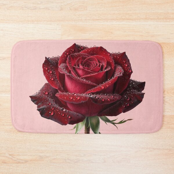 Item preview, Dew-Kissed Crimson Rose Bloom designed and sold by CooksCreators.