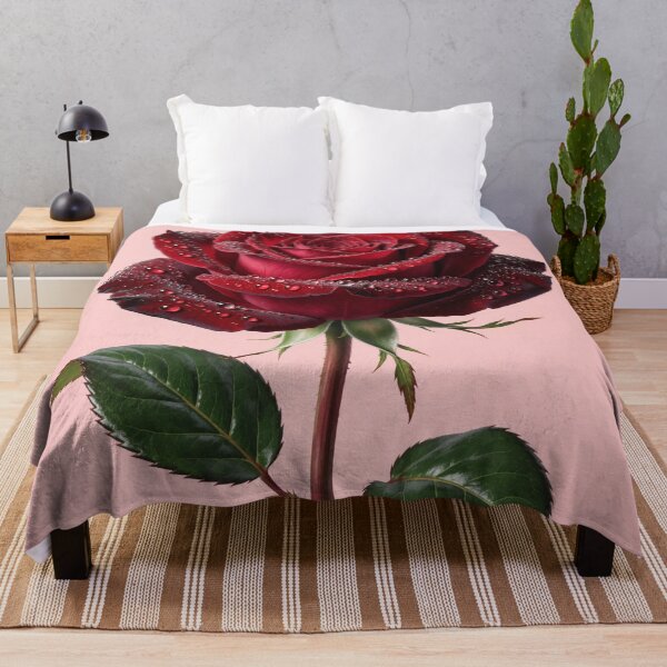 Item preview, Dew-Kissed Crimson Rose Bloom designed and sold by CooksCreators.