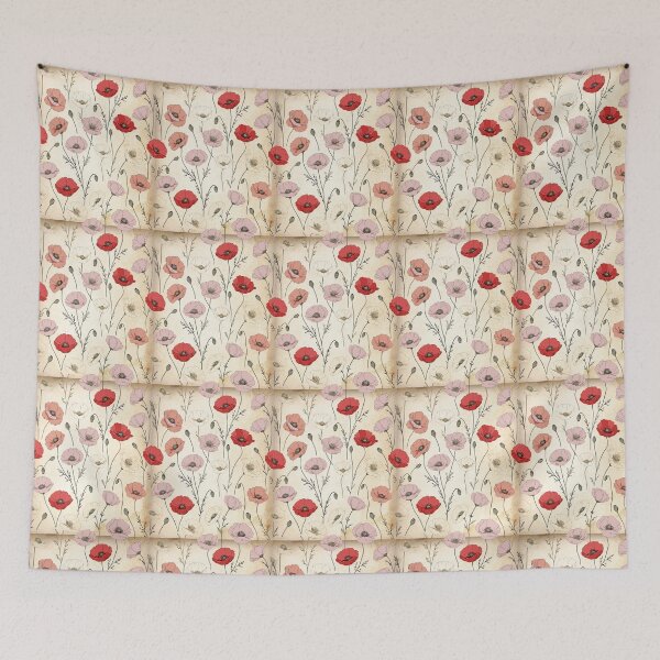 Item preview, Vintage Poppy Floral Pattern | Antique Wildflower Botanical Design designed and sold by Mousy17.