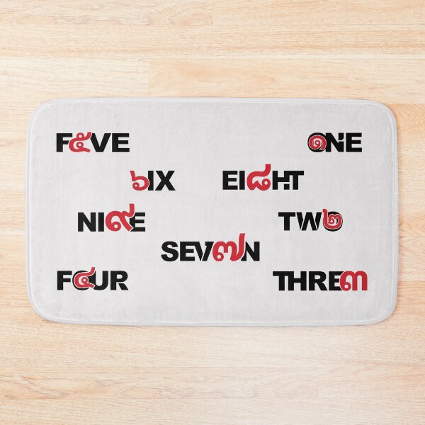 Item preview, Thai Numbers One to Nine Modern Typography Composition designed and sold by CHANCHANAI.