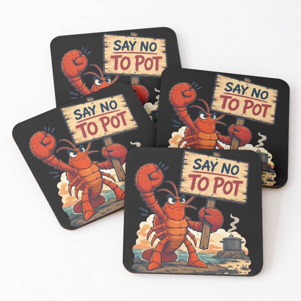 Item preview, Say No To Pot Determined Sign Holder Art Funny Seafood Lovers Gift for Crab Lovers designed and sold by Nightarel.