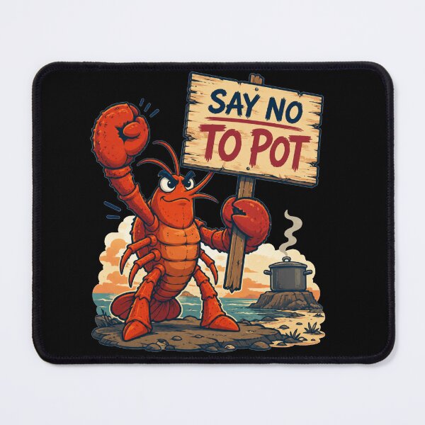 Item preview, Say No To Pot Determined Sign Holder Art Funny Seafood Lovers Gift for Crab Lovers designed and sold by Nightarel.