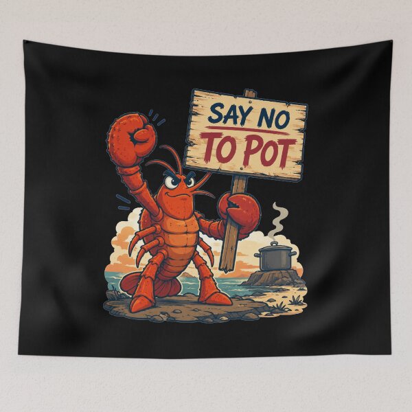 Item preview, Say No To Pot Determined Sign Holder Art Funny Seafood Lovers Gift for Crab Lovers designed and sold by Nightarel.