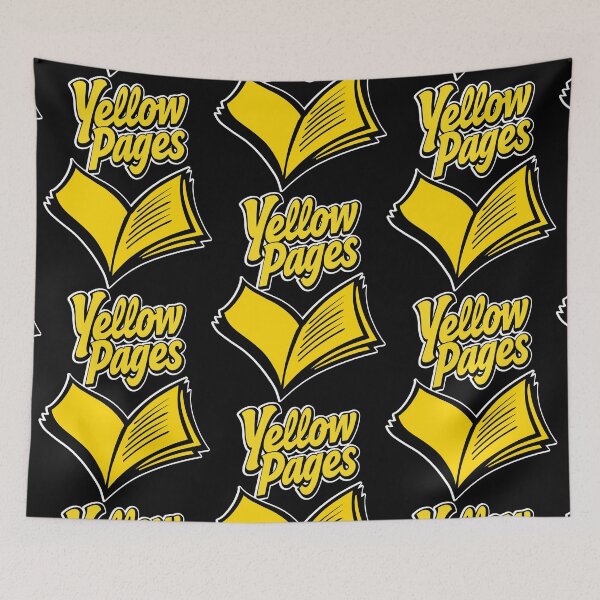 Item preview, Yellow Pages Bold White Border Text Design designed and sold by RichardRags.