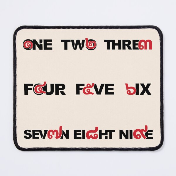 Item preview, Thai Numbers One to Nine Grid Typography Design designed and sold by CHANCHANAI.